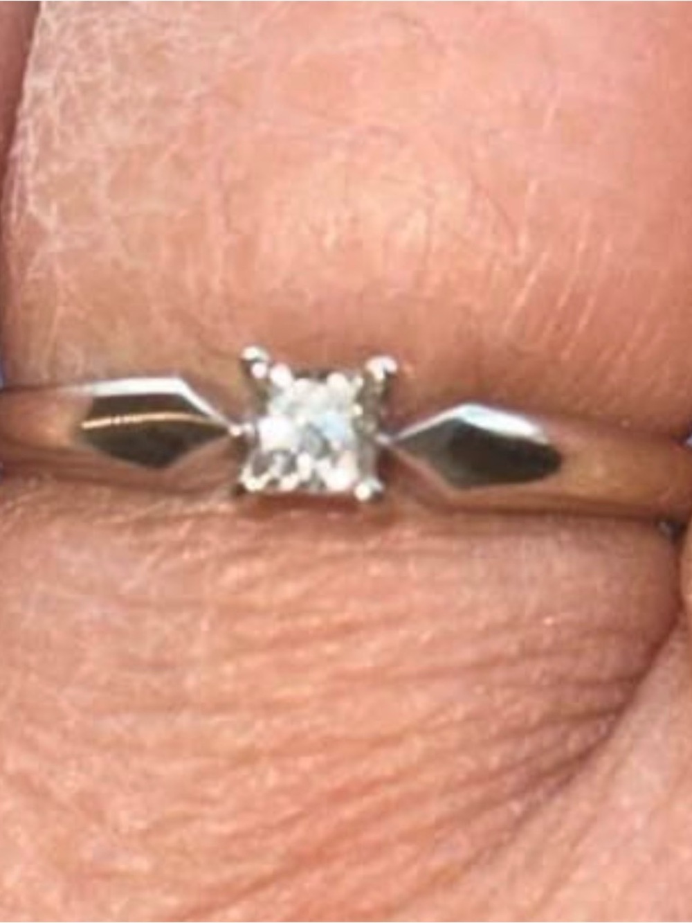 Classic Solitaire CZ Silver Ring - White